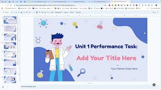 Unit 1 Performance Task - Overview and Explanation