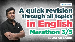 A quick revision through all topics in English- Marathon 3/5 | Jafar Sadik | Kerala PSC