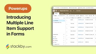 Multiple Line Items Support | Stackby Forms