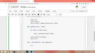 Dynamic Array implementation in Python Part 2 | Append Operation