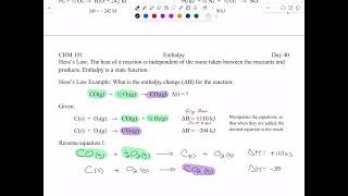 CHM 151 Day 40 Enthalpy