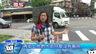 20170904中天新聞　無照未戴安全帽！　夜騎遇警巡邏摔車就逮