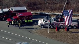 Firefighters, first responders pay tribute along procession route