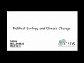 Political Ecology and Climate Change