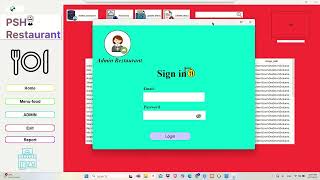 Restaurant Management system java swing UI