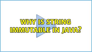 Why is String immutable in Java? (9 Solutions!!)