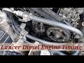 Mitsubishi Lancer Timing Marks and Timing belt change, starting problem, Engine overheating problem.