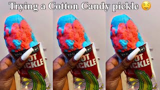 TRYING A COTTON CANDY PICKLE FOR THE FIRST TIME | 🤤or🤮?!