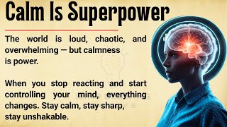 Calmness Is Your Superpower 🔥 || How to Control Mind & Emotions || Learn English Through Motivation✅