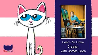 How to draw Callie with James Dean | Pete the Cat