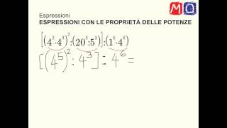 Espressioni con le proprietà delle potenze