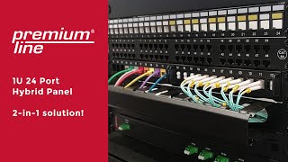 Premium-Line 1U 24 Port Hybrid Panel