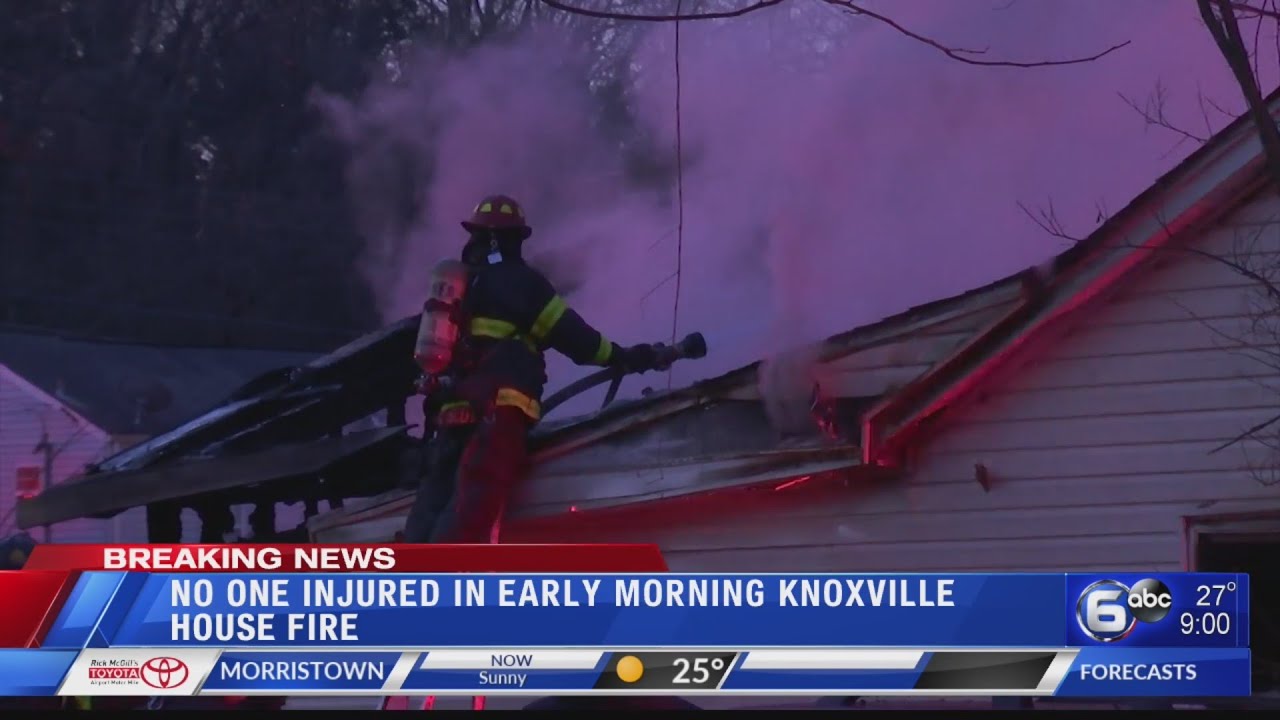 No One Injured In Early Morning Knoxville House Fire - YouTube