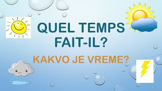 FRANCUSKI JEZIK-6/2022 Quel temps fait-il? Kako opisati vremenske prilike na francuskom?