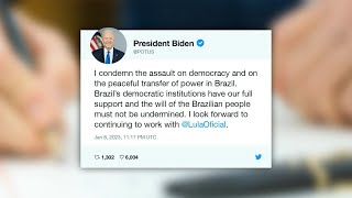 Biden classifica violência em Brasília como 'ultrajante' | AFP