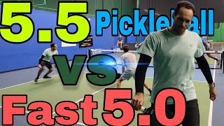 How 5.5 vs Fast 5.0 Pickleball Men's Doubles Rec Game Looks Like