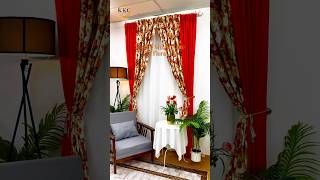 Vintage Floral Curtain Mix True Red Serene #malaysiancurtain #langsirviral