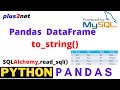 Python Pandas string output  from DataFrame & using MySQL sample table as source  by  to_string()