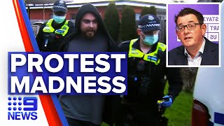 Coronavirus: Police operation underway amid violent protest fears | 9 News Australia