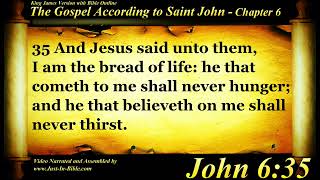 The Gospel of John Chapter 6 - Bible Book #43 - The Holy Bible KJV Read Along Audio/Video/Text
