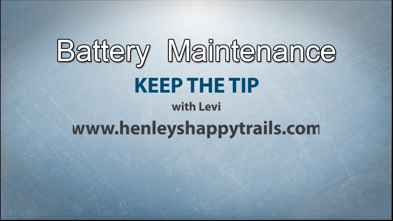 Battery Maintenance - Keep The Tip - YouTube