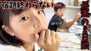 ヤバい！夏休み終わるのに宿題終わってない😭泣きながら頑張る2日間に密着！【読書感想文】