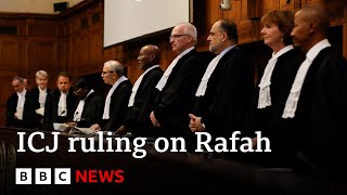 UN's top court orders Israel to halt military operations in Rafah | BBC News