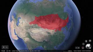 The Mongol Empire in 30 seconds using Google Earth