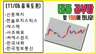 태풍 공부방 종목 토론 - 밤 10시에 만나요~!!