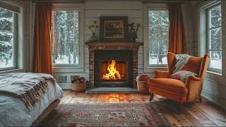 Cozy Cabin Retreat | Warm Fireplace Ambience in a Winter Forest ❄️