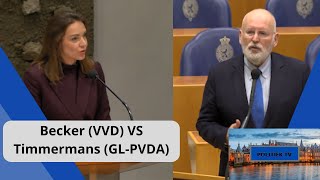 Becker (VVD) VS Timmermans: \