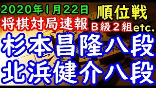 将棋対局速報▲杉本昌隆八段（３勝４敗）－△北浜健介八段（２勝５敗）第７８期順位戦Ｂ級２組９回戦[四間飛車] 等々