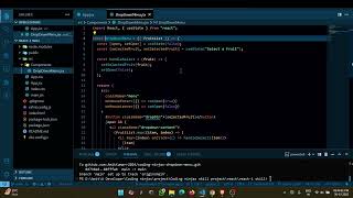 Coding Ninjas drop down menu react project