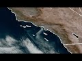 what the palisades fire looks like from space