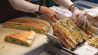 Cheese Scallion Pancake / 蔥花起司大餅 - Taiwanese Street Food