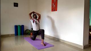 চন্দ্র নমস্কার Moon salutation. Yoga with Abhijit Pramanik.