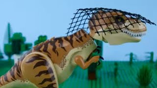 LEGO Jurassic World Dinosaurs vs Catchers STOP MOTION LEGO T-Rex Attacks! | Billy Bricks