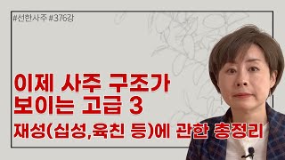 이제 사주 구조가 보이는 고급 3- 재성(십성,육친 등)에 관한 총정리-376강