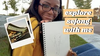 solo explore sejong city with me // sejong lake park + national library of korea