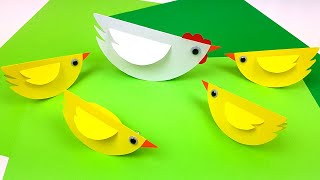 Paper Hen and Chicks DIY Simple Paper Crafts Paper Toys