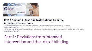 Part 1: Deviations from intended intervention and the role of blinding