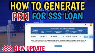 HOW TO GENERATE PRN FOR SSS SALARY LOAN PAYMENT NEW UPDATE | PAANO MAG GENERATE NG PRN SSS LOAN