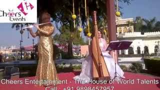 Flute & Harp Duo International Instrumental Foreigner Player Bollywood Songs Band Wedding Delhi