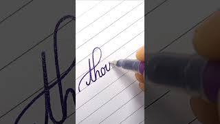 "thought" cursive writing.  #shorts #calligraphy #satisfying #trending #relaxing