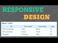 Making a Responsive Table  Using HTML & CSS