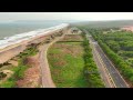 vizag bheemili beach road beach view with drone vizag droneman