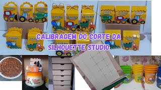 Rotina de encomenda,   fazendo a calibração do corte da silhouette Studio