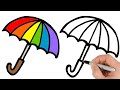 How to Draw Umbrella | Super Easy Stuff Drawing | Step-by-Step Tutorial!