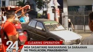 Mga sasakyang nakaharang sa daraanan ng Traslacion, pinagbabatak