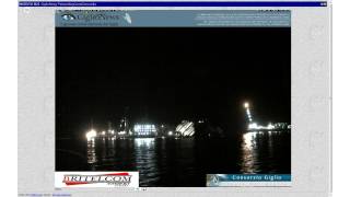 GiglioNews - Costa Concordia Parbuckling 16/9/13 18:50 - 22:50